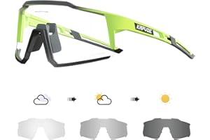KAPVOE Lunette de Cyclisme Photochromique Homme Femme Tr90 Cadre Lunette Vélo VTT Anti-UV400 Lunette de Soleil Pour Vélo Pêche Course Conduite Pêche Ski
