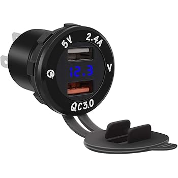 Prise USB Voiture 12v / 24v, Chargeur De Voiture Quick Charge 3.0 Prise IntéGréE Allume-Cigare éTanche Prise USB Adaptateur Voiture pour Panneau D' Interrupteur à Bascule sur Moto Bateau Caravane ATV Prise USB Voiture 12v / 24v, Chargeur De Voiture Quick Charge 3.0 Prise IntéGréE Allume-Cigare éTanche Prise USB Adaptateur Voiture pour Panneau D' Interrupteur à Bascule sur Moto Bateau Caravane ATV