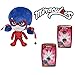 Produktbild Miraculous, Geschichten von Ladybug und Cat Noir - 1 Plüsch LadyBug 7"/19cm Qualität super soft + 2 Anhänger, 1 Ring und 2 Ohrringe LADY BUG