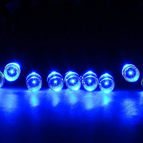 QederTEK Solar Lichterkette 22m 200er LED Garten Außen Licht 8 Modi Außenlichterkette Wasserdicht mit Lichtsensor Weihnachten Decoration Beleuchtung für Outdoor Party, Haus Dekoration, Hochzeit, Weihnachten, Feier Festakt (Blau) - 6