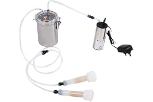 PSSOPP Cow Milking Machine 2L Electric Portable Stainless Steel Cattle Vacuum Sheep Goat Milker for Home Small-scalefarm(for Cow)