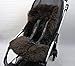 BROWN SHEEPSKIN Buggy Pushchair Pram Car Seat Liner Mat Natural Warm&Fluffy