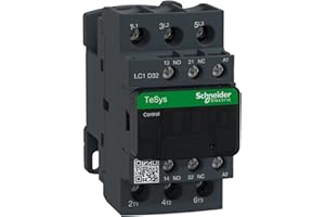 Schneider Electric - TeSys D 3-pole contactor for connection by screw clamp terminals or connectors, for motor control and resistive load applications - Contactors and Protection Relays 3NO - LC1D32U7