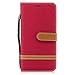 Produktbild Huawei Mate 9 Hülle, Hozor Bookstyle Leder Handyhülle mit Standfunktion Aufklappbar Schutzhülle Denim Flip Case Wallet Cover mit Kartenfächern - Rot