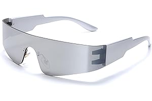 HPiano Schnelle Brille Rave, Schnelle Brille,Rave Sonnenbrille Futuristische BrilleSilber,Fun Glasses Space Brille Alien Brille für Rollenspiel Weihnachten Brillen Set,Party,Fun Glasses Rollenspiel