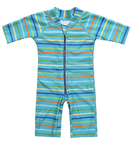 CharmLeaks Baby - Einteiler Badeanzug für Säugling Kinder mit Streifen UV-Schutz 50+ Von 3 Monate Bis 3 Jahre Alt