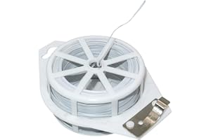 KINGLAKE 100M Pflanzen bindedraht dünn ummantelt gartendraht weich blumendraht Pflanzendraht rankhilfe mit Schneide für den Garten Bündeln von Pflanzen，Weiß