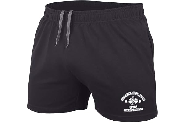 Hommes La Musculation Gym Faire des Exercices Short Terry Coton