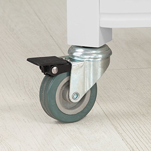 SoBuy® Servierwagen, Küchenwagen,Küchenregal, Rollwagen mit Edelstahlplatte, FKW37-W - 8