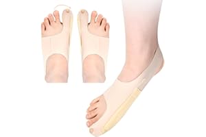 RANJIMA Hallux Valgus Korrektor, 1 Paar Valgus Korrektur Zehentrenner,Ballenzehen Korrektur,Ballenpolster,Hallux Schiene Valgus Socken Entlastung Großer Zeh Bandage Eingebauter Silikon-Stoßdämpfer (M)