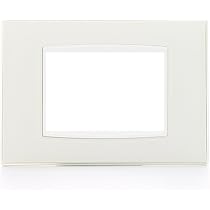 Placca Vimar Eikon 3 Moduli Reflex - Bianco Ghiaccio Per Interruttori