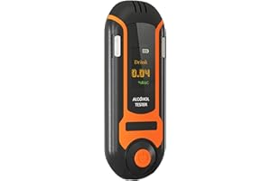 CHNADKS Portable Breathalyser Alcohol Tester JJ-LP01, Digital LCD Display, USB Rechargeable, High-Precision Sensor, Alarm Function, Breathalyzer for Car, Home, Travel