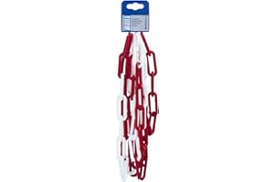 MASIDEF Catena segnaletica pretagliata diametro 6 mm. in plastica bianco/rosso 2,5 mt.