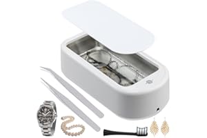 NAVESO Pulitore Ultrasuoni 50000Hz, 600ml Lavatrice Ultrasuoni, Vasca Ultrasuoni Lavatrice Ultrasuoni, Ultrasonic Cleaner per Gioielli per Pulire Gioielli, Occhiali, Orologi Ecc, Con Una Pinzetta