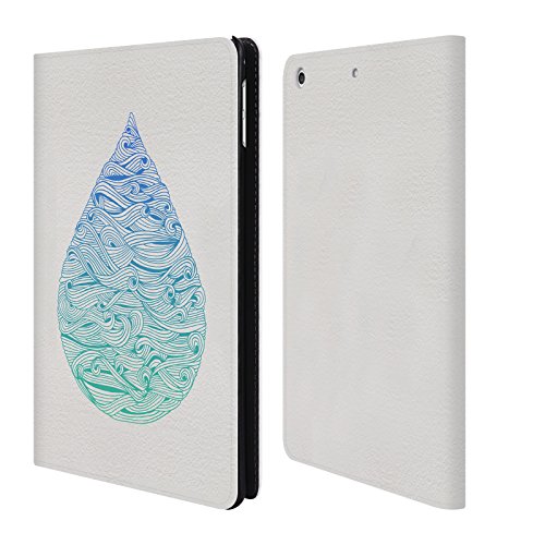 Preisvergleich Produktbild Offizielle Cat Coquillette Ombre Wassertropfen Aquarell Illustrationen 2 Brieftasche Handyhülle aus Leder für Apple iPad mini 4