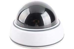 TOPINCN 1-st Simuleringskamera, Realistisk Dummy Dome-säkerhetskamera med Blinkande Rött Ljus för inomhus- och Utomhusbruk, Lätt Att Installera i Butiker, Kontor och