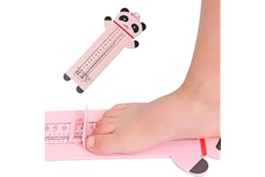CJZZ Mesure Pied Enfant-Panda Pedimetre Enfant-Pedimetre Bebe-Double Echelle Mesure Pied Bebe-Convient Aux Enfants Âgés De 0 à 16 Ans（6-23cm）（Rose）