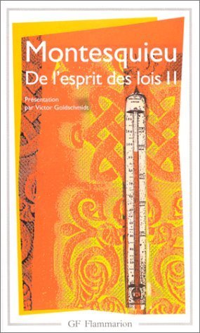 couverture de : De l'esprit des lois II