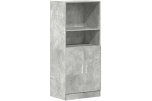 vidaXL Mobile da Cucina Grigio Cemento 57x41,5x131,5 cm in Truciolato