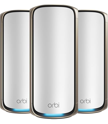 Système Mesh WiFi 6 Netgear Orbi RBK763S - Pack 3, AX5400, 525m² Couverture, 75 Appareils