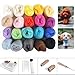 Needle Felting Starter Kit - Handle, Finger Guards, German Glass Eyes 100G Wool Needles Felt Mat Tool by Rayinblue sur Pelotes & Compagnie