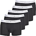Tommy Hilfiger Signature Cotton 5-Pack Trunks, Black/White