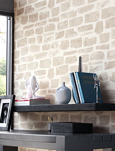 Steintapete Vliestapete Grau Edel , schöne edle Tapete im Steinmauer Design , moderne 3D Optik für Wohnzimmer, Schlafzimmer oder Küche inklusive Newroom Tapezier Ratgeber, mit Tipps für perfekteWände - 2