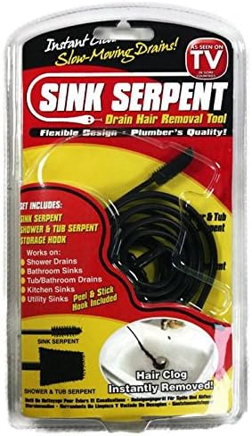 Sink Serpent Hair Removal Tool Bath Shower Basin Clogs Unblock Bathroom Drain