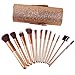 Tonsee® 12PCS Makeup Brushes Cosmetic Set Eyeshadow Brush Blusher Cosmetic Tools (Gold)