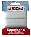Produktbild M&H-24 10m Bügelband Saumband für Textilien Hosen Gardinen Vorhänge zum kürzen/nähen, weiß 2cm