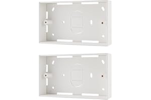 rhinocables Ethernet Back Box for Faceplate, Fits Wall Plate for Ethernet Cable Networking Sockets Surface Mount Box (2 PACK, 32mm)