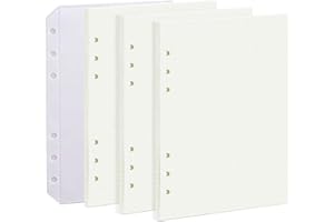 VONJUMA 120 Pcs A5 Con Buchi Confezioni Di Ricarica Di Carta A5 Di Carta A Vuoto Con 6 Fori Formato A5 Ricariche Di Carta Per Appunti Agende Planner Diari Schizzi Bianco