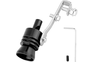 EVTSCAN Tubo de escape universal para coche, silbato turbo, silbato de cola para automóvil, ATV, SUV, accesorios para automóviles(Negro)