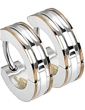 1 Paar Ohrringe Edelstahl Creolen Woodstock super Edel