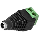 1x DC Female Hollow Socket Adapter 2.5 mm x 5.5 mm > Terminal Block 2 Pin Screw Terminals