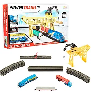 Power Trains Starter Set with Port Cargo Loader Crane Train Play