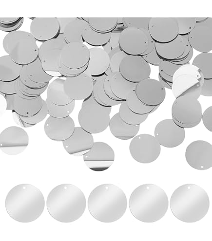 Paillettes Argentate 10mm 20mm 30mm - Forate - Per Cucito, Gioielli, Matrimoni - Fai Da Te - Foto 6