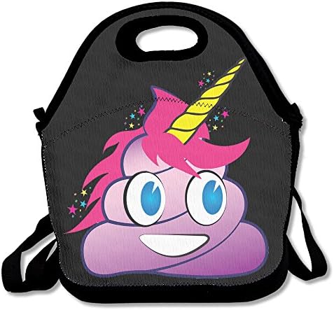 Xiisxin Unicorn Poop Emoji Lunch Tote Bag - Large & Thick Insulated Tote - Suit For Men Women Kids
