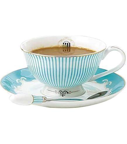 Easy Life Coffret Déjeuner 40cl Porcelaine Barista - Tasse & Sous-Tasse Élégante