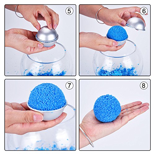 Outus 6 Stücke 3 Set 3 Form Metall Bad Bombe Formen für DIY Handwerik, Kuchen-Wannen Formen - 7