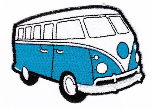 Aufnäher Bügelbild Aufbügler Iron on Patches Applikation VW Bus Bulli groß