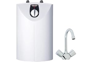 ‎STIEBEL ELTRON STIEBEL ELTRON druckloser Kleinspeicher SNU 5 SL + WST-W Armatur, 5l, Untertischgerät, Antitropf- und Thermostop-Funktion, mit Stekcer 230V, 2 kW, 221120