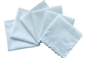 emlstyle Womens cotton handkerchief ladies White Hankies for Wedding Party