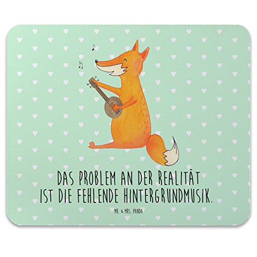 Mr. & Mrs. Panda Mauspad Druck Fuchs Gitarre - 100% handmade in Norddeutschland - Fuchs, Füchse, Musiker, Musik, Musikerin, Sänger, Sängerin, Gitarre, Fox, Gesang, Leben, Motto Mouse Pad, Mousepad, Computer, PC, Männer, Mauspad, Maus, Geschenk, Druck, Schenken, Motiv, Arbeitszimmer, Arbeit, Büro Fuchs, Füchse, Musiker, Musik, Musikerin, Sänger, Sängerin, Gitarre, Fox, Gesang, Leben, Motto