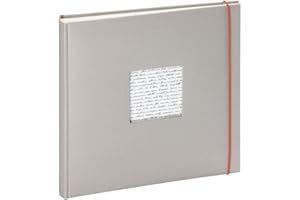 PANODIA Album Photo 10x15 240 photos – Album Photo Traditionnel Gris clair – Album Photo Vierge de 60 Pages – Livre Photo Personnalisable avec Fenêtre Personnalisable – Album Photo Linéa Gris clair – Marque Française