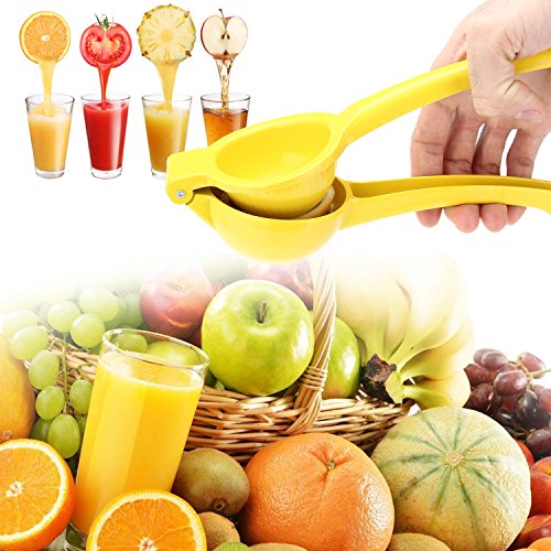 Zitronenpresse, Smacho Prämie Qualitäts Limettenpresse Orangenpresse Zitruspresse Handpresse (Gelb) - 6