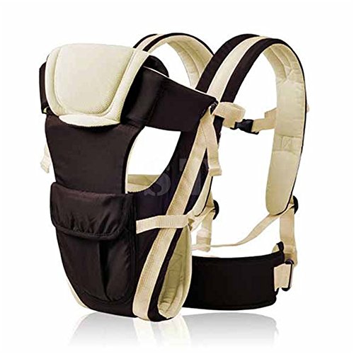 Ubesta Baby Carrier Breathable Multifunctional Adjustable Front Facing Infant Comfortable Sling Backpack-Khaki