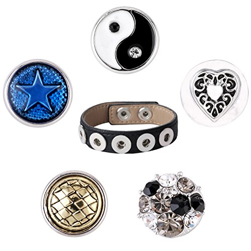 Morella Ladies SMALL Snap Click Button Set 5 Buttons Ø 12 mm 0,47