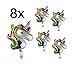 Produktbild 8x Aluminium Einhorn folienballon einhorn einhorn luftballon einhorn luftballon mit helium Unicorn Helium Ballon Luftballon Mitgebsel Kindergeburtstag für Jungen und Mädchen von TK-Gruppe