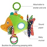 Wingingkids Baby Spielzeug Touch and Feel Spielzeug für Kleinkinder Kinderwagen und Autositz Fisch - 2